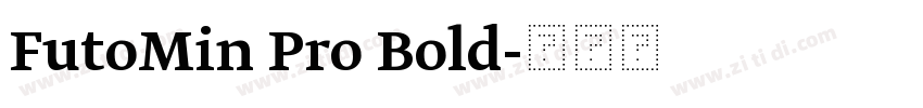 FutoMin Pro Bold字体转换